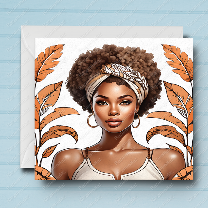 Black Woman D Card